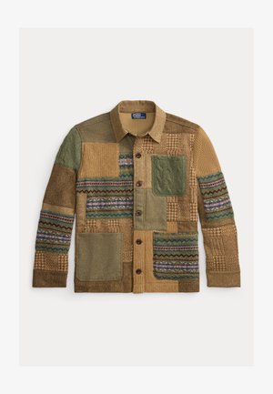 Polo Ralph Lauren PATCHWORK UTILITY CARDIGAN - Kardigán - tan multi