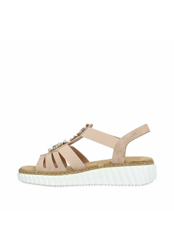 Plateausandalette - beige