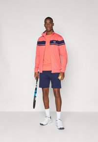Sergio Tacchini DAMARINDO TRACKTOP - Športna jopa s kapuco na zadrgo - dubarry/maritime blue
