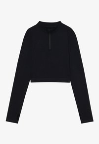 SEAMLESS LONGSLEEVE TOP - Pitkähihainen paita - black