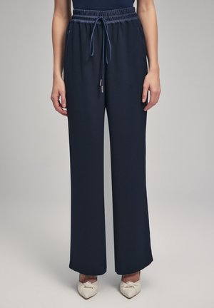 WIDE LEG WITH POCKET - Pantalones deportivos - navy blue