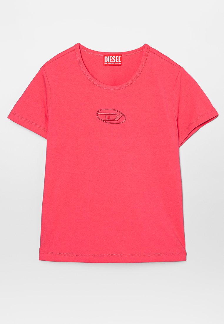 Diesel T-shirt basic donkerroze