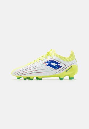 SOLISTA 200 VIII FG - Chaussures de football pour terrain sec - sunny lime/surf the web/all white
