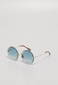 ROSIE RIMLESS ROUNDED METAL SUNGLASSES - Saulesbrilles - gold-coloured/blue