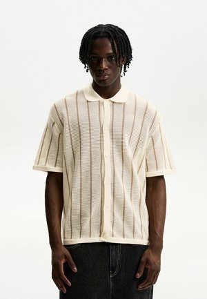 STRIPED TEXTURED SHORT SLEEVE  - Srajca - sand