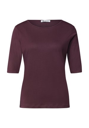 Street One, BASIC T-SHIRT MIT RUNDHALS IN UNIFARBE - T-shirt basique - rustic rouge