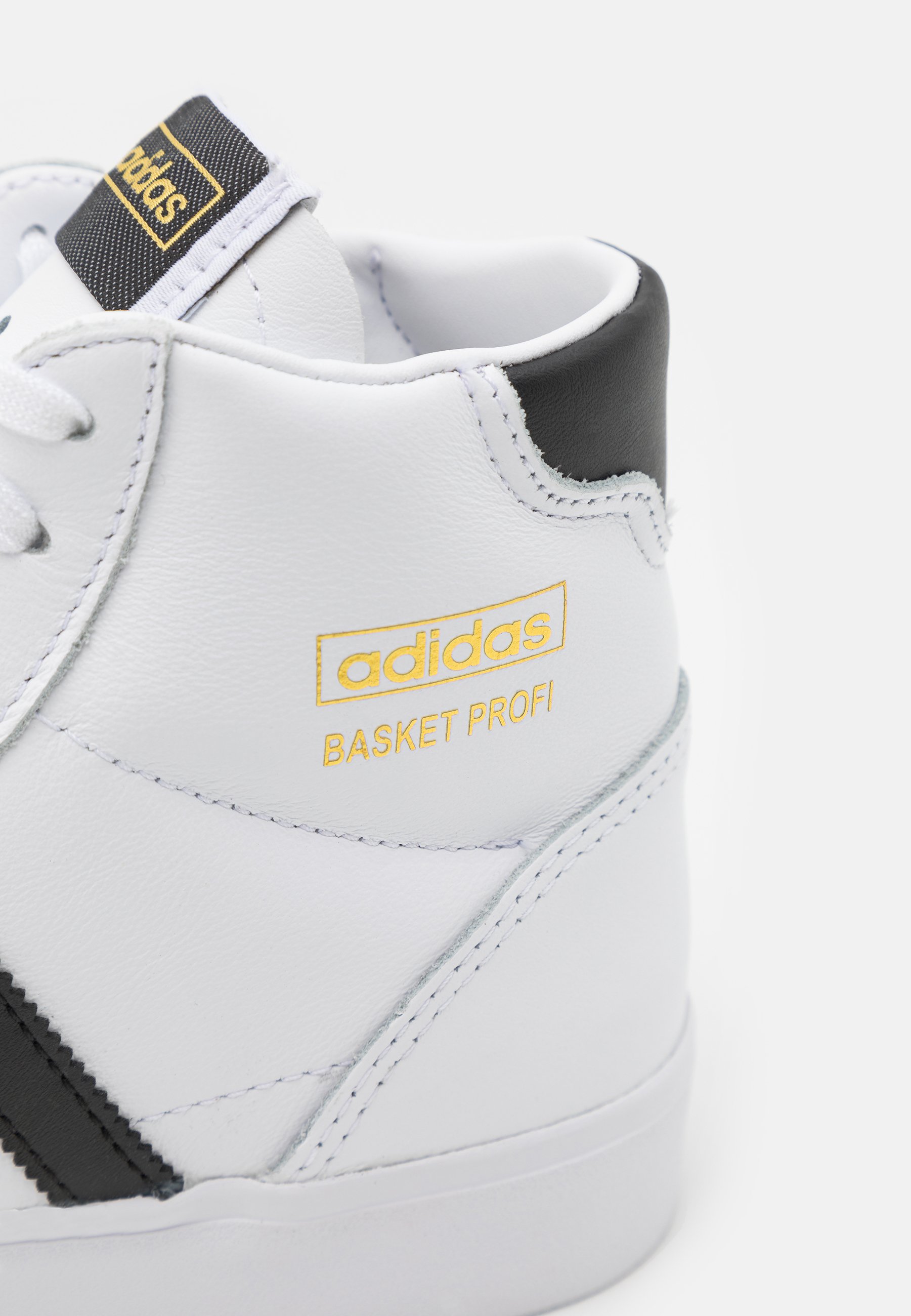 adidas Originals BASKET PROFI UNISEX - Sneakers hoog - footwear white/core  black/gold metallic/wit - Zalando.nl