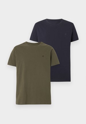 2 PACK - T-shirts basic - night blue/olive