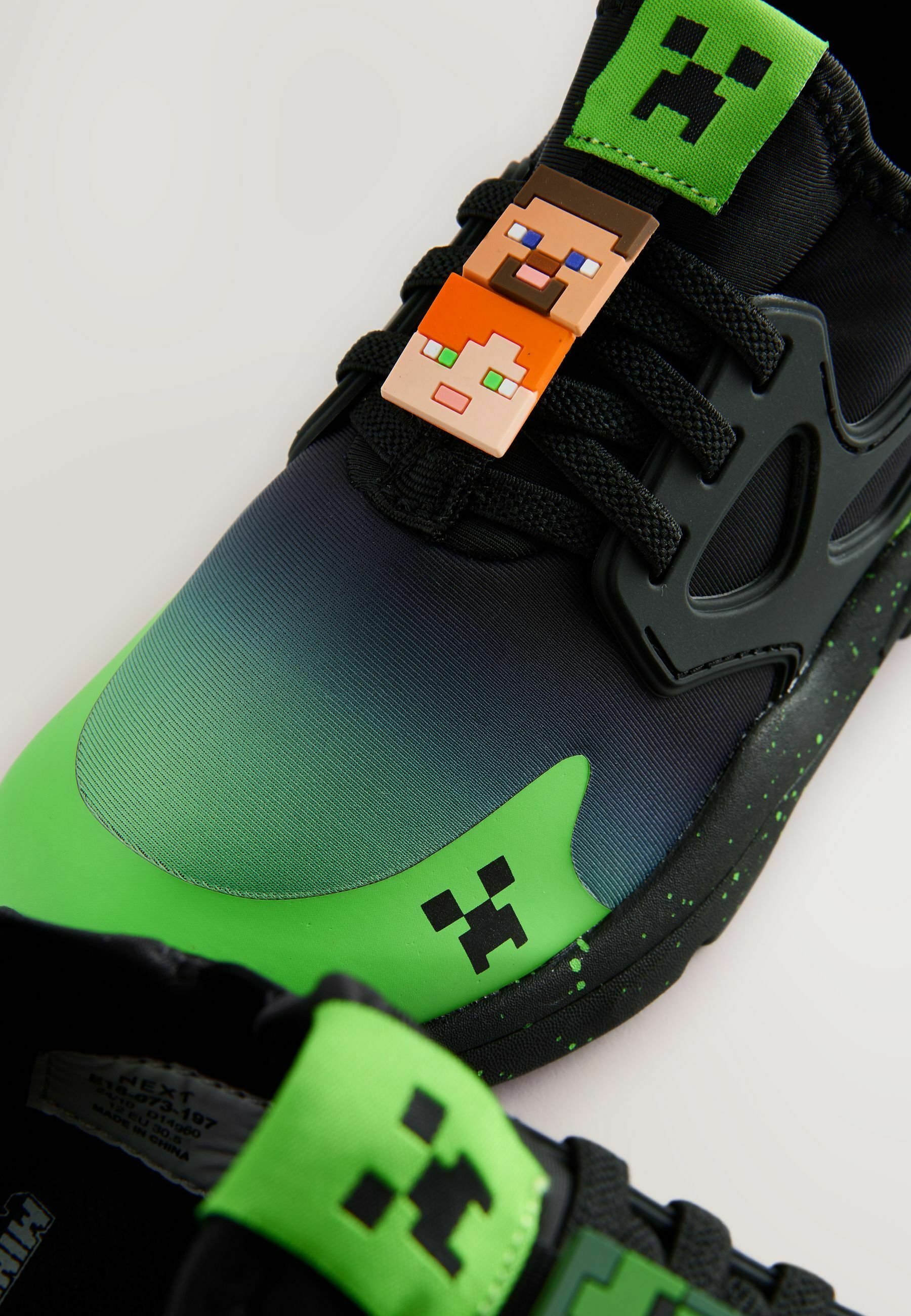 Next Wide Fit Minecraft Elastic Trainers - Sneakers low - black