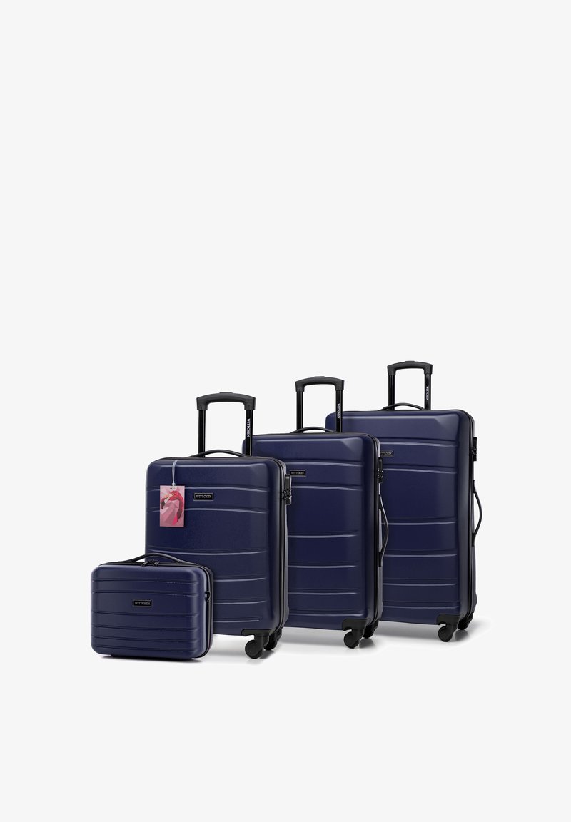 WITTCHEN LUGGAGE SET WITH WASH BAG AND TAG FROM ABS - Valise à roulettes - dark blue