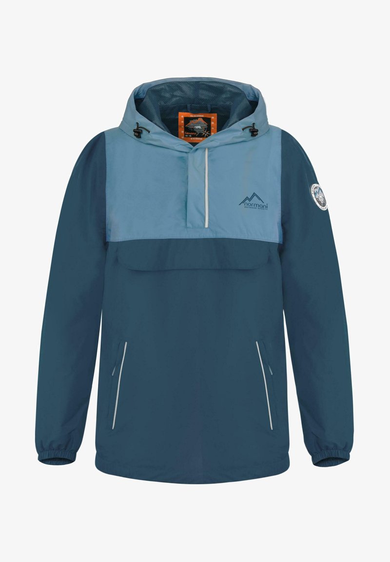 normani Outdoor Sports Sommer ungefütterter WINDBREAKER mit Netzfutter Regenjacke mit Reflektoren Kapuzenjacke - Übergangsjacke - navy