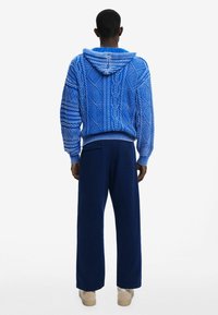 Desigual ZIPPER WITH BRAIDED DESIGN - Cardigan - blue
