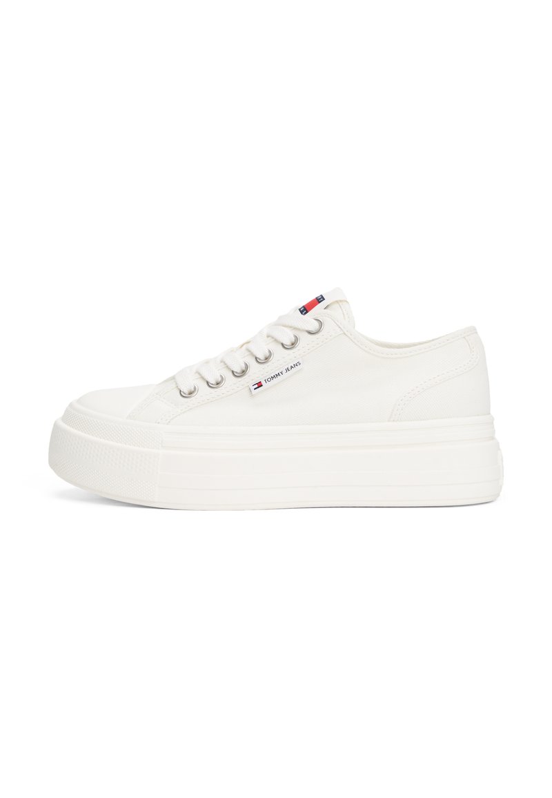 Tommy Jeans - FOXING FLATFORM - Sneakers low - ivory, Extindeți