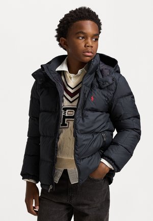 RIPSTOP DOWN HOODED JACKET - Páperová bunda - black