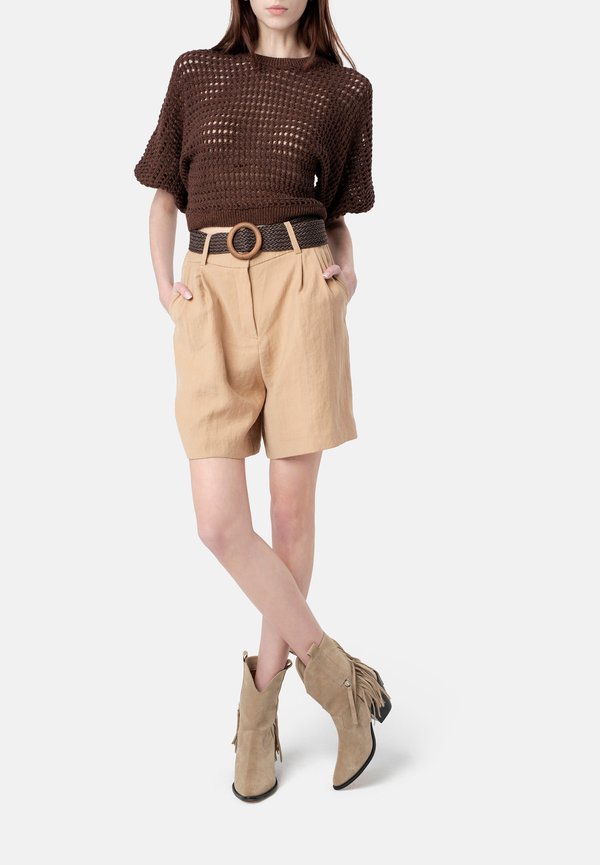 LET ME BE FREE - Cowboy-/Bikerstiefelette - beige