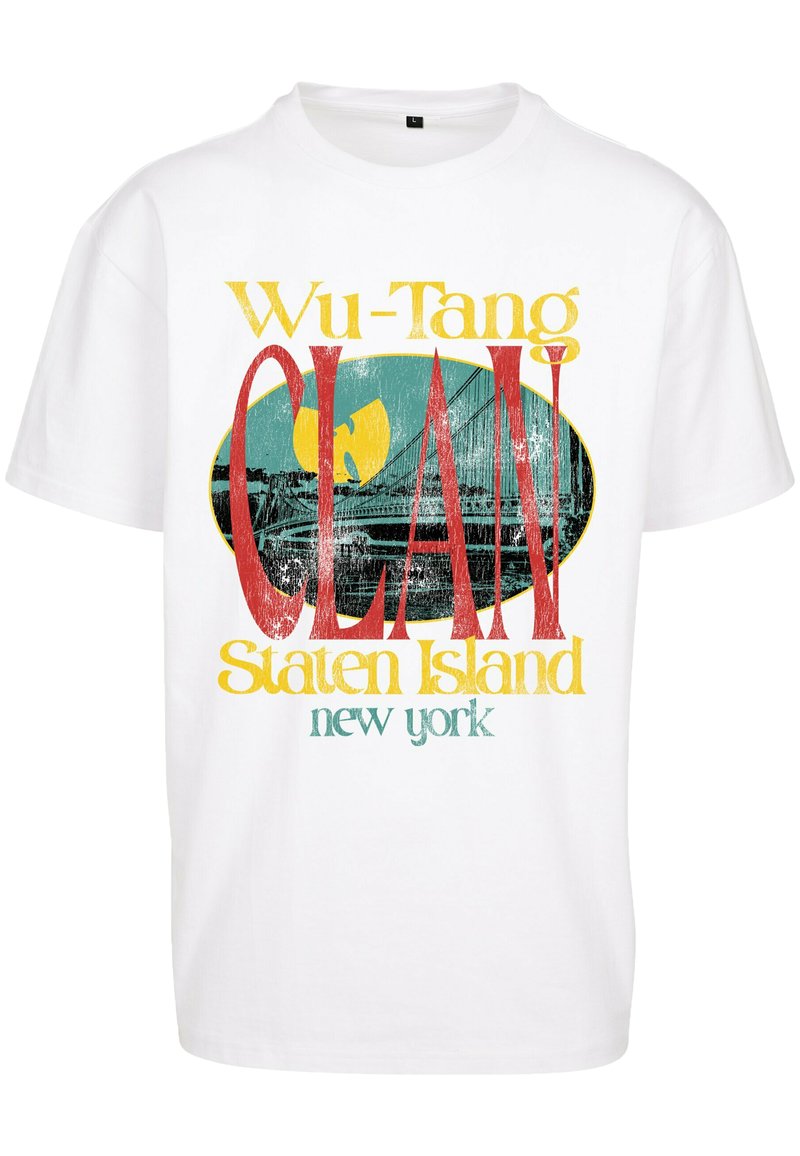 Mister Tee - WU TANG STATEN ISLAND OVERSIZE - Trükipildiga T-särk - white, Suurenda