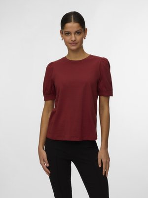 Vero Moda AWKERRY O NECK - Pamata T-krekls - russet brown