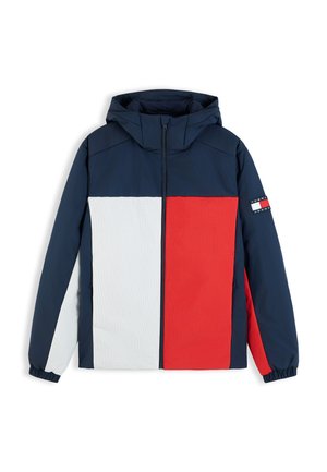 Tommy Jeans, HOODED JACKET - Ελαφρύ μπουφάν - dark blue / multi