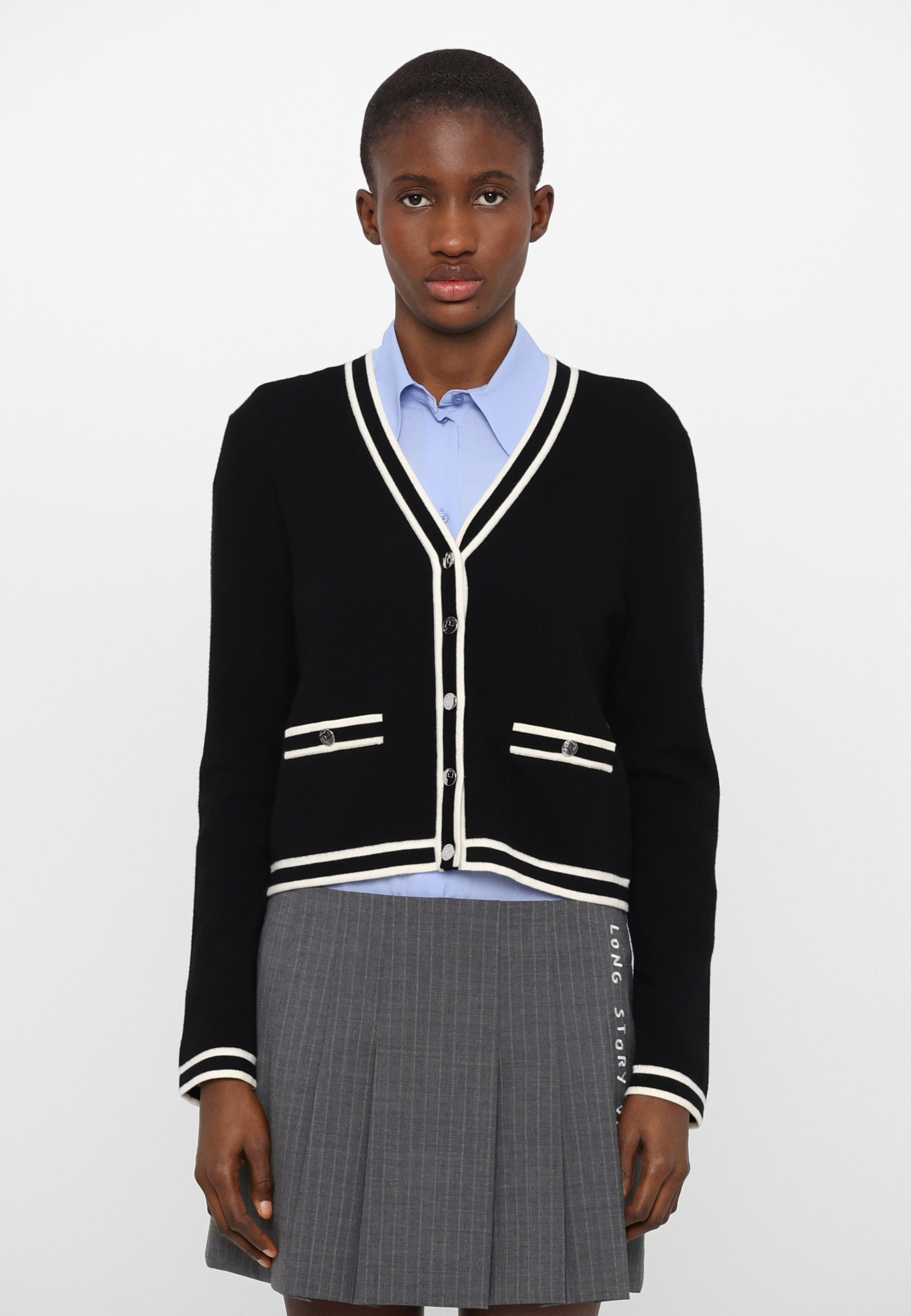 Tory Burch SHRUNKEN KENDRA CARDIGAN Chaqueta de punto black