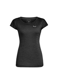 PUEZ MELANGE DRY TEE - T-shirt basic - schwarz