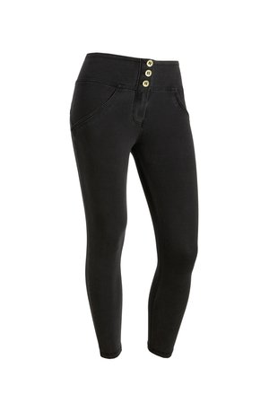Jeggings - jeans nero-cuciture in tono