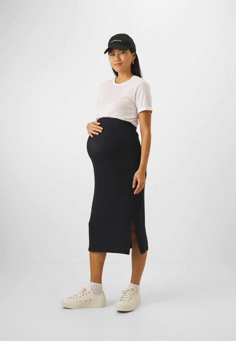 Pencil Skirt Black Skirt Navy Top MAMALICIOUS MLFREDERIKKE MIDI SKIRT Pencil Skirt Naval Academy
