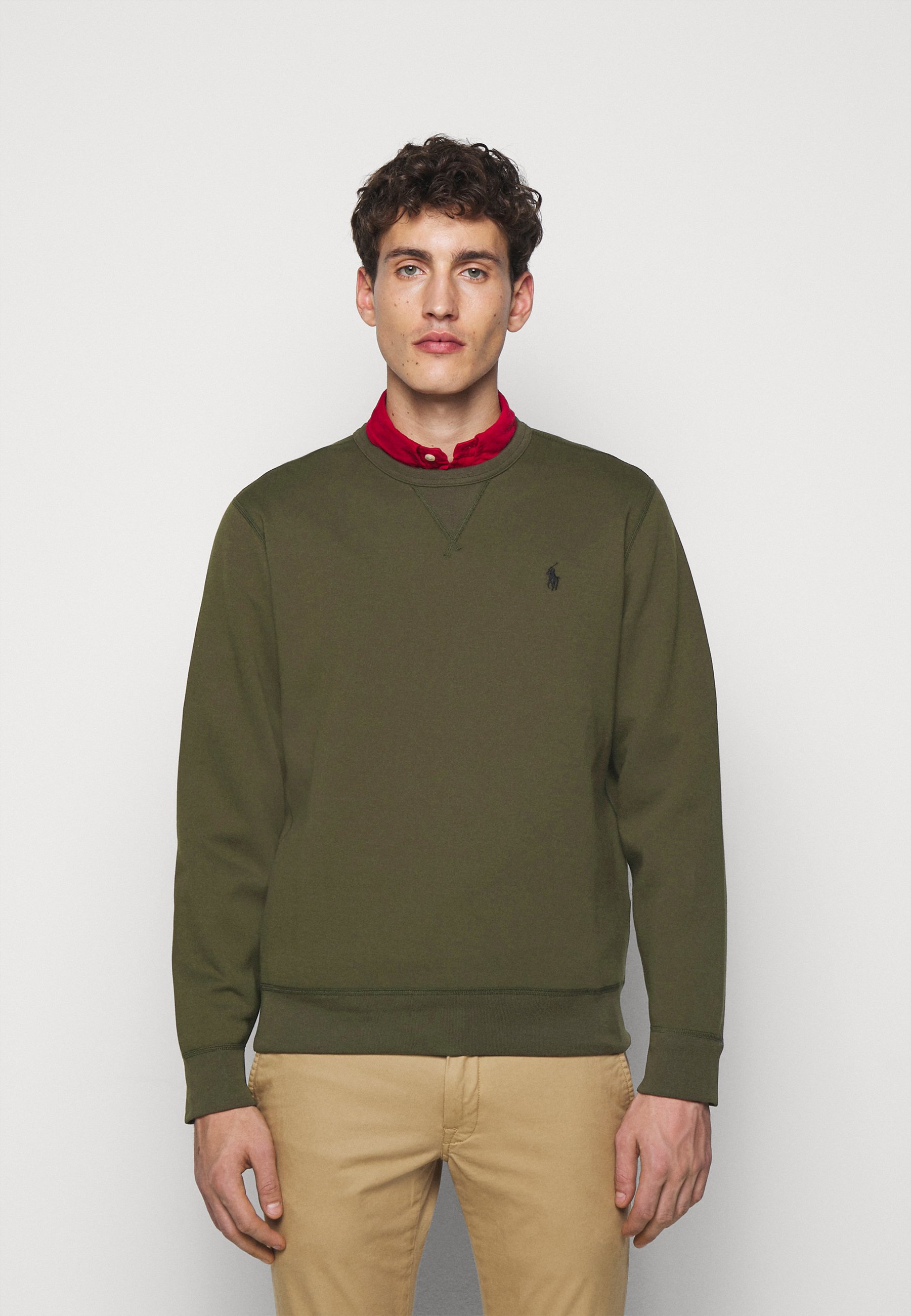 Polo Ralph Lauren DOUBLE-KNIT SWEATSHIRT - Sweatshirt - company olive/olive  - Zalando.co.uk