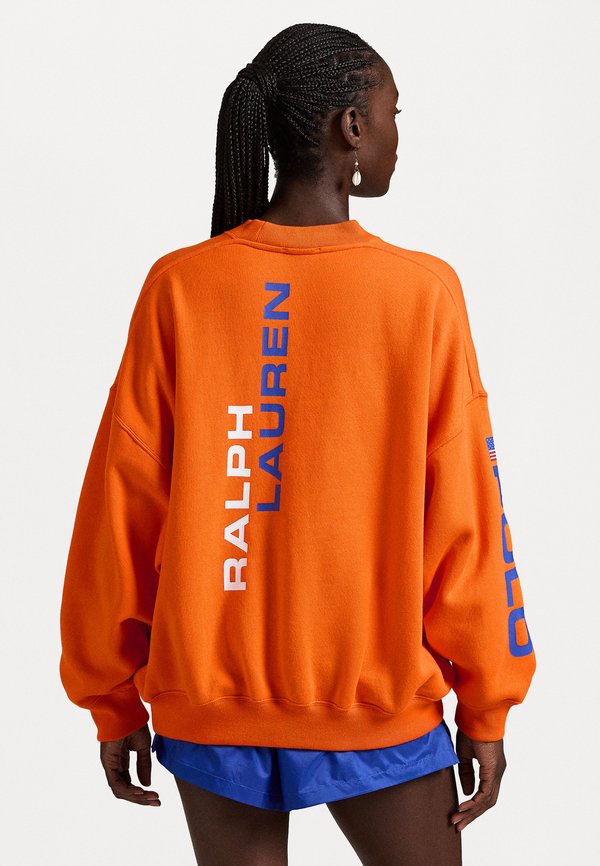 FLAG LOGO FLEECE CREWNECK - Sweatshirt - fiesta orange4