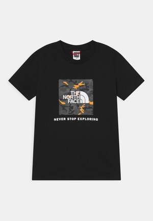 The North Face, BOX TEE UNISEX - T-shirt con stampa - black summit/gold