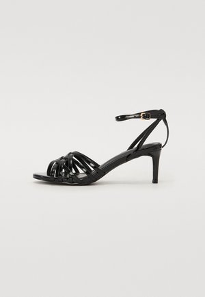 ANALIA - Sandale s remenom oko gležnja - black patent