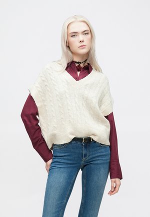 ONLY ONLMELODY VEST - Pulover - oatmeal melange