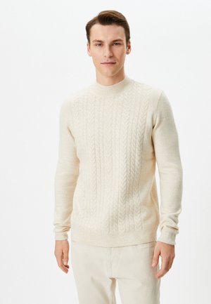 SLIM FIT HALF TURTLENECK - Jersey de punto - beige