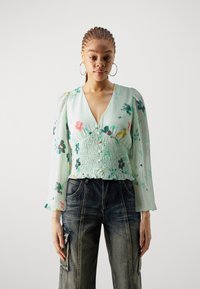 Vero Moda - VMROSA V NECK SMOCK - Bluză cu mânecă lungă - silt green Imagine miniatură 1