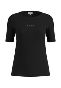 s.Oliver MIT SCHRIFT - T-Shirt basic - schwarz