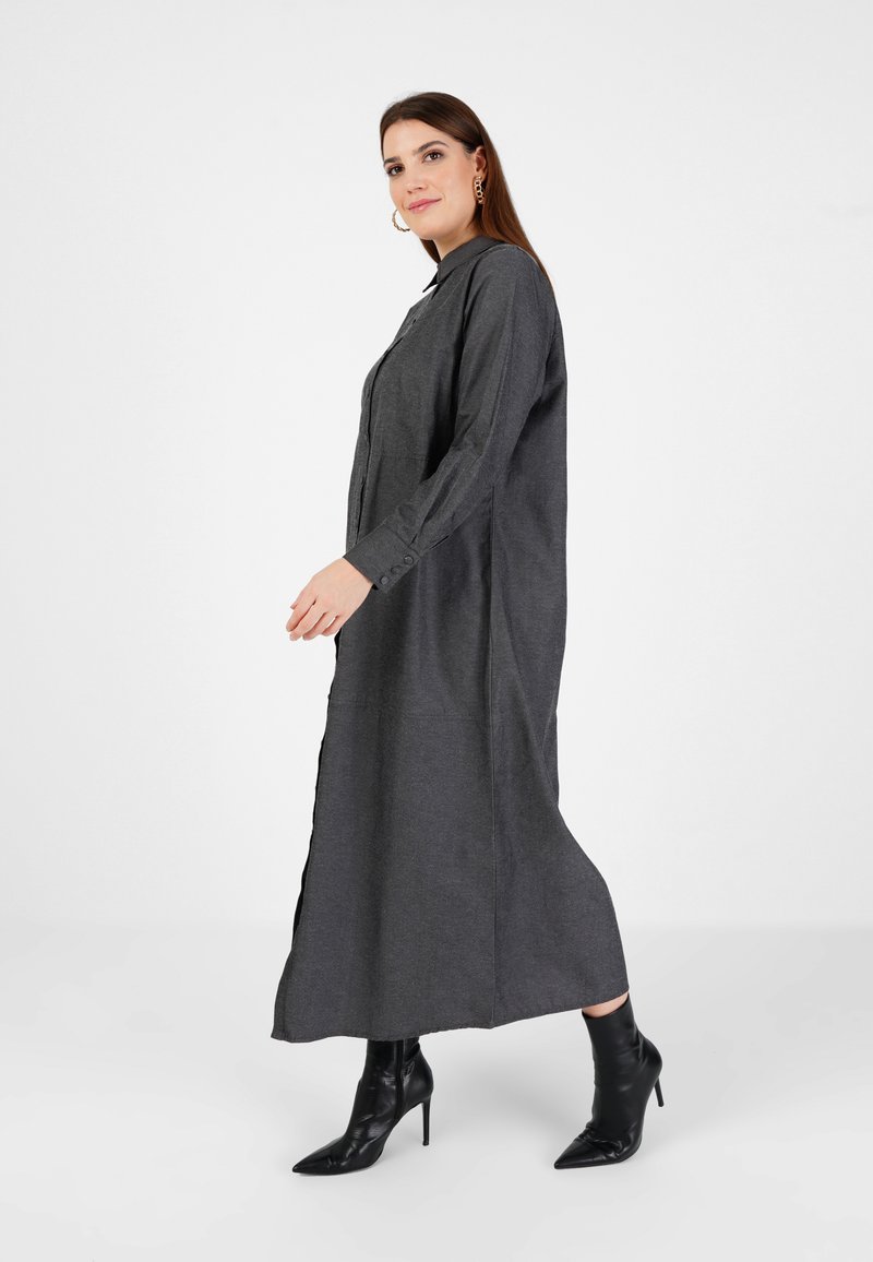 Damen Freizeitkleider | Modanisa DENIM LOOK PLUS SIZE Maxikleid black/schwarz - DM82013 Damen Freizeitkleider | Modanisa DENIM LOOK PLUS SIZE Maxikleid black/schwarz - DM82013