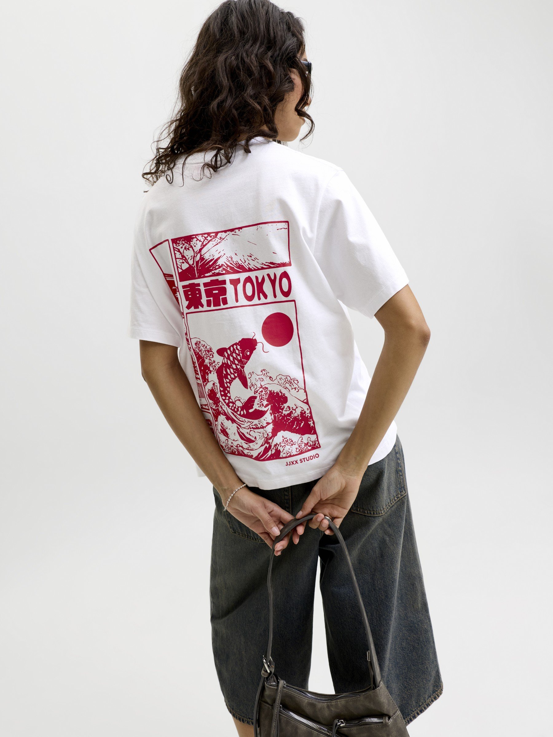 JJXX JXJAPAN - Print T-shirt - bright white/white - Zalando.ie