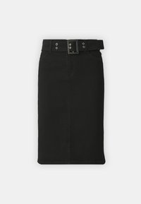 ONLWAUW NICKI BELT MIIDI SKIRT  - Falda vaquera - washed black