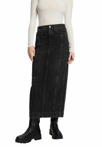 Esprit Jupe en jean - black