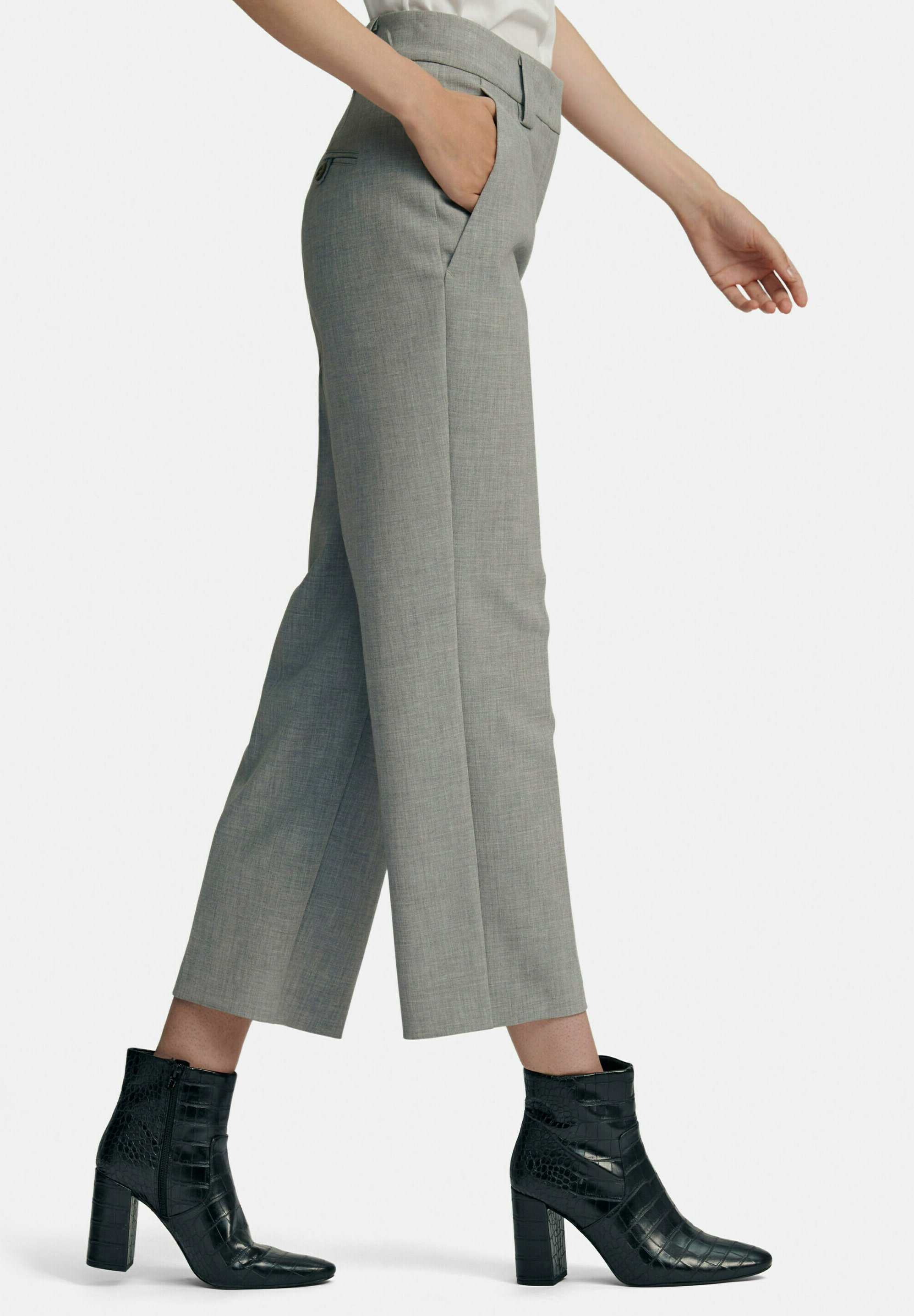 PETER HAHN Trousers - hellgrau-melange 