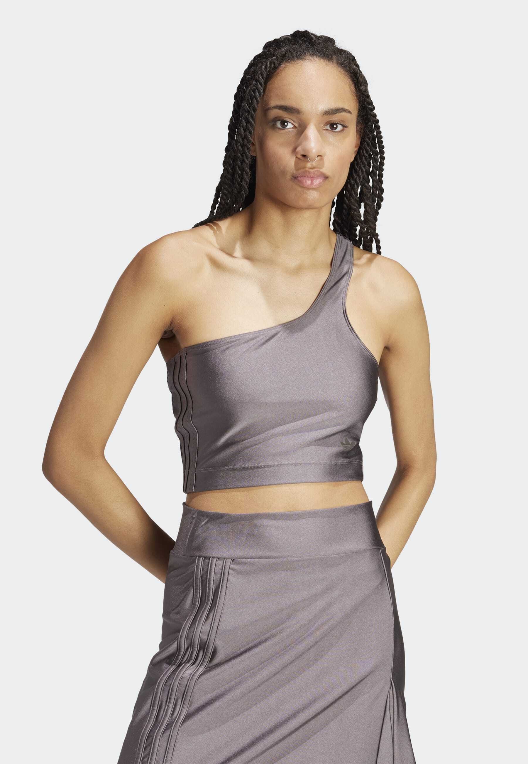 adidas Originals FASHION CUT-OUT CROP - Top - charcoal/grey
