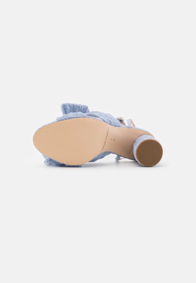 Loeffler Randall CAMELLIA KNOT MULE WITH ANKLE STRAP - Ψηλοτάκουνα πέδιλα - blue