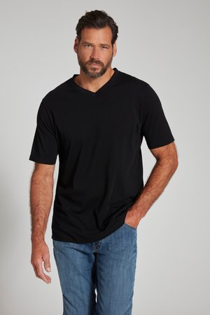JP1880 GRÖSSEN V-AUSSCHNITT - T-shirt basic - black