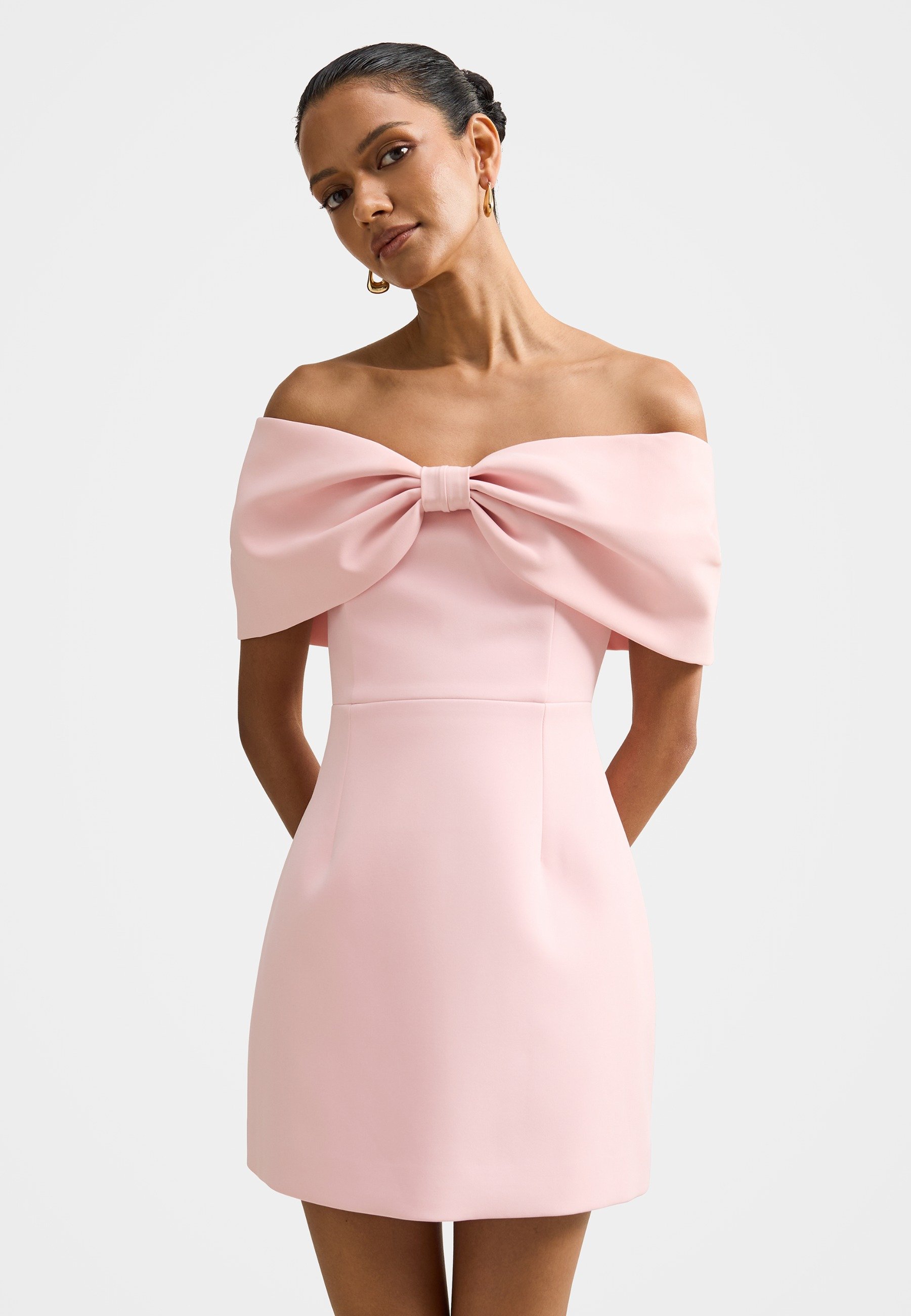 sachin and babi light blue dress Eleni Drape Dress Hot Pink