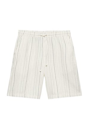 PULL&BEAR, SHORT BERMUDA - Šortky - white