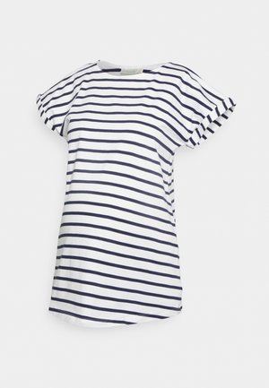 JoJo Maman Bébé BOYFRIEND - Camiseta básica - white navy stripe