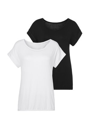 2 PACK - T-Shirt basic - weiß schwarz