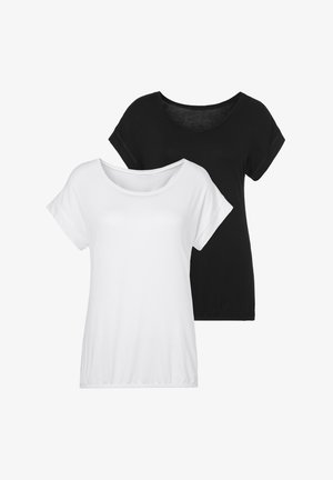 Vivance, 2 PACK - Basic T-shirt - weiß schwarz
