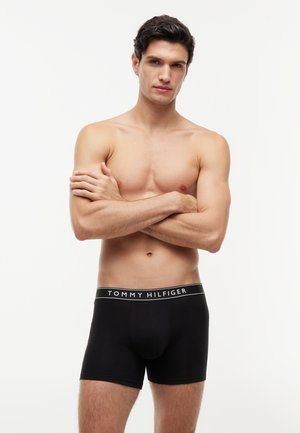 Tommy Hilfiger, 3-PACK ESSENTIAL LOGO BOXER BRIEFS - Dlhé boxerky - black