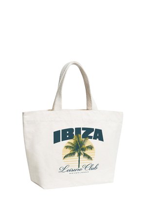 Neverless, STRANDTASCHE SHOPPER - DESIGN IBIZA LEISURE CLUB – CANVAS TOTE UNISEX - Strandaccessoire - natur