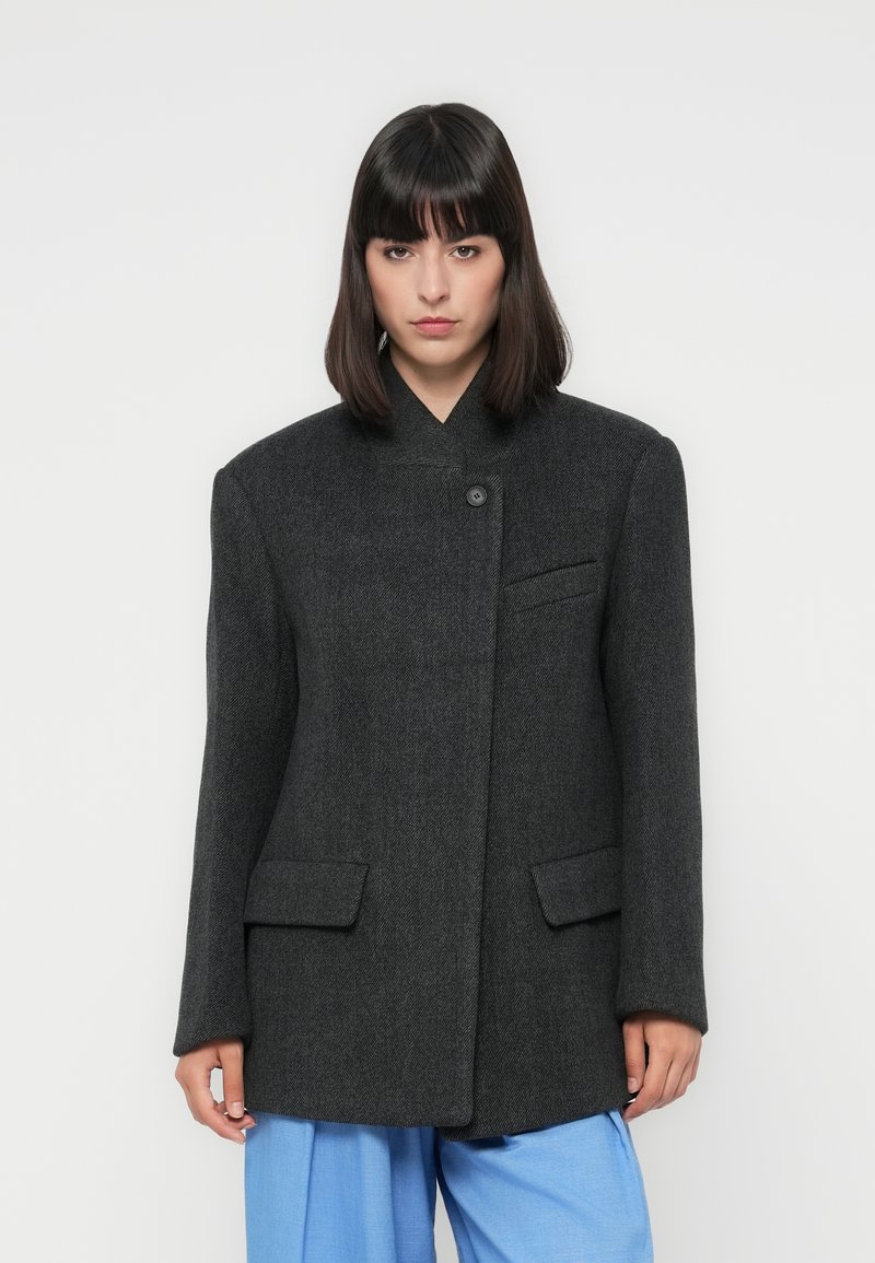 Maje Halflange jas antraciet Maje Halflange jas antraciet